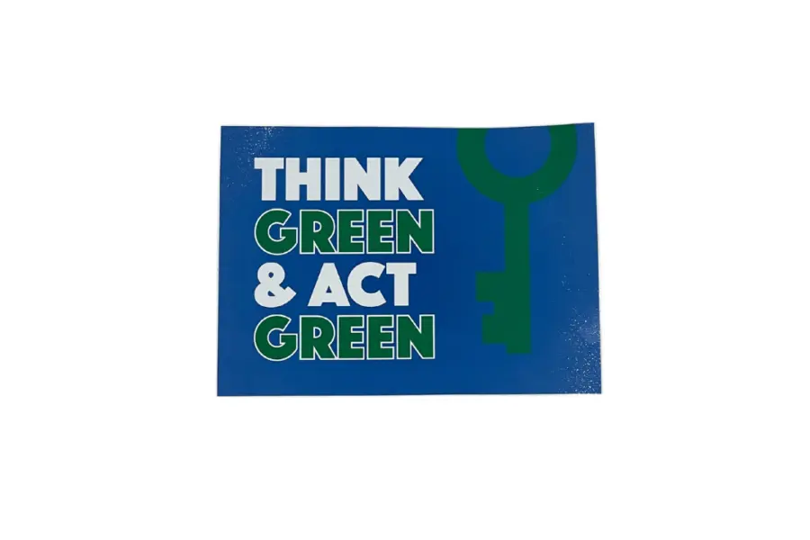 Sticker Think Green Act Green